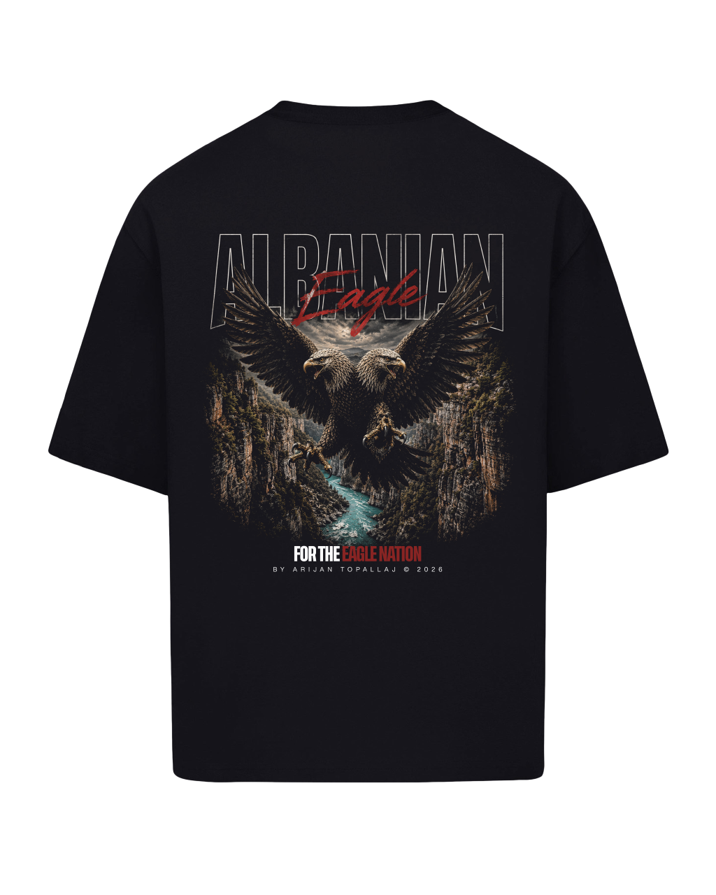 ALBANIAN EAGLE - Eagle Nation Oversized Shirt [schwarz]